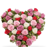 Cuore di rose chiare a Roma