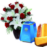 Rose rosse gigli e pandoro a Roma
