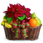 Cesto di frutta con stella di natale a Roma